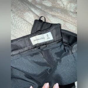 Black Satin Abercrombie Tailored Trousers